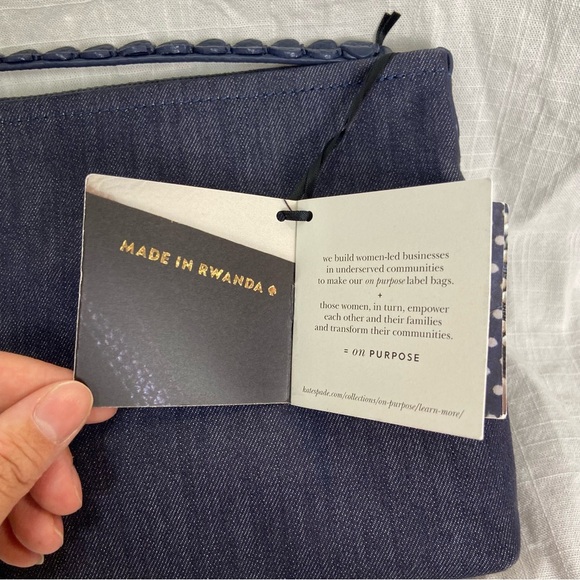 Kate Spade “On Purpose” Denim Wristlet – Floral Embroidered, NWT - Picture 7 of 11